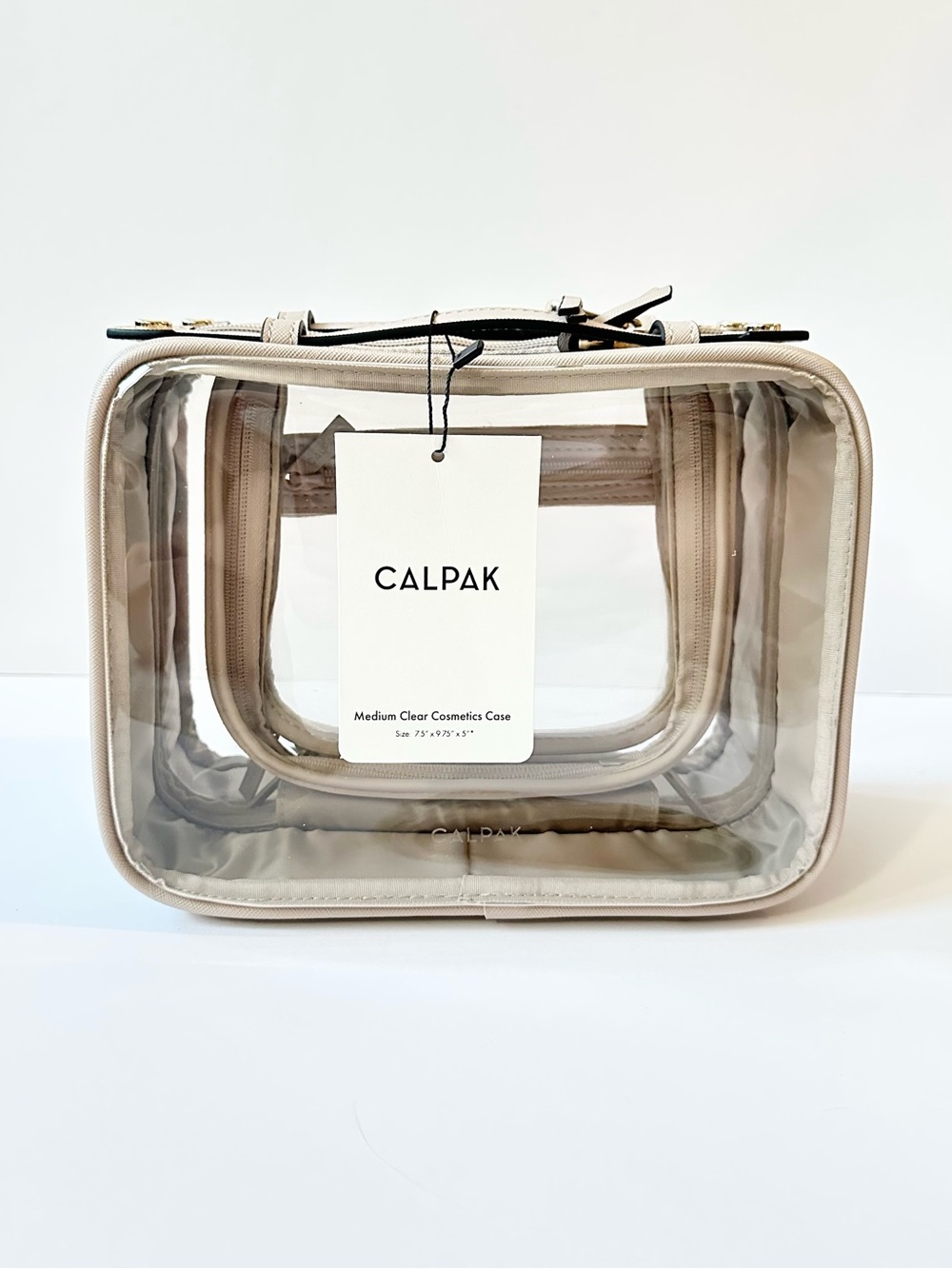 CALPAK Medium Clear Cosmetics Case